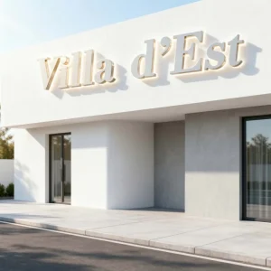 Simple & Elegant Storefront Signage Precision Mirror Polished Stainless Steel Backlit Letters