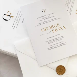 Simple Hardcover Wedding Invitations Luxury Edition Designed for High End Bridal Marriage Celebration Banquet Invites Suite