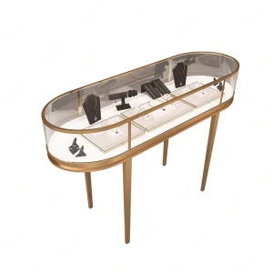 Simple Jewelry Shop Showcase Design Marble Simple Diamond Ring Window Display Jewellery Display Showcase With Led Light