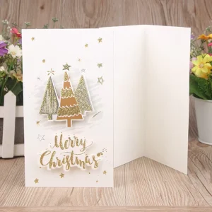 Simple Minimalist 8 Different Designs Christmas Decorations Gift Cards Premium Thank You Cards Printed Christmas Greeting Cards