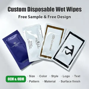 Single-Packed Lemon-Scented Alcohol-Free Hand and Mouth Cleaning Wipes for Restaurants