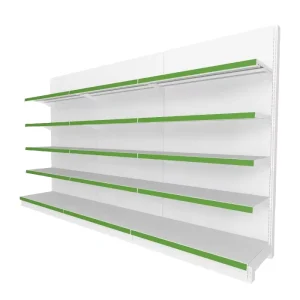 Single Side Supermarket Display Rack Flat Backboard Adjustable 5 Layers for Convenience Store Daily Goods Display Shelf