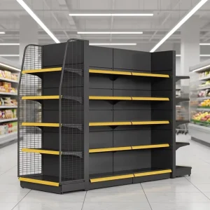 Single- and Double-Sided Iron and Steel Display Rack Shelves for Grocery Stores
