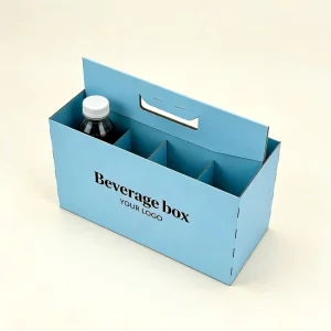 Six Bottle Beer Can Display Box Recyclable Kraft Paper Corrugated Packaging Box Portable Coffee Cup Paper Box