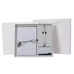 Siyi Exquisite Modern Minimalist Teachers’ Gift Set Leaf Patterned Notebook Business Card Holder Creative Cultural Style Design