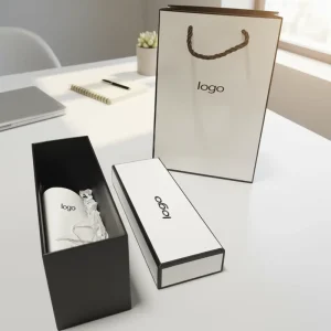 Skin Care Packaging Fashionable Printed Custom Logo White Box and Paper Bags for Cosmetic
