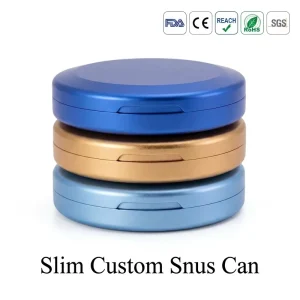 Slim Anodized CNC Machined Snus Can Aluminum Custom Logo Color Airtight Seal Lightweight OEM Snus Container