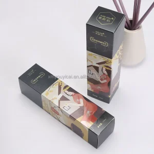 Slim Cosmetic Paper Box Custom Print Artwork Hot Stamping for Skincare Liquid Product Packaging Project