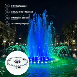 Small Dancing Musical Fountain Full Custom Design Stainless Steel Backyard Park Landscape Dancing Water Fountain