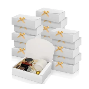 Small Gifts Perfume Cosmetics Outer Packaging White Square Folded Opening Design Craft Box Cardboard