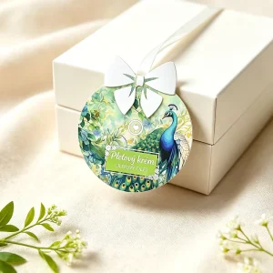 Small MOQ Custom 300gsm Matte Paper Silver Gold Foil Irregular Bow Shape Cosmetic Beauty Product Swing Tag