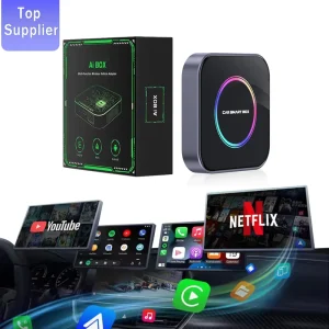 Smart AI Box 3-in-1 4G SIM Card Wired-to-Wireless Adapter for CarPlay and Android Auto
