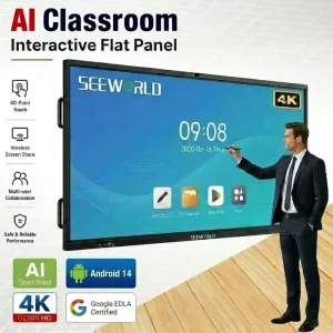 Smart Class Interactive Whiteboard 65 75 86 98 110 Inch Touch Screen Flat Panel Displays AI Boards for School Teaching Education