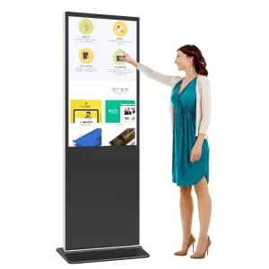 Smart Kiosk Floor Standing Screen 55 65 75 Inch Vertical LCD Advertising Display AI Digital Signage Totem