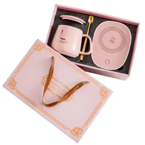 Smart Tea & Coffee Mug Charging Cup Warmer Set with 55 Degree Temperature Control Crystal Gift Box for Christmas