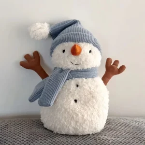 Snowman Christmas Pillow Cute Desktop Ornament Soft Super Plush for Girlfriend