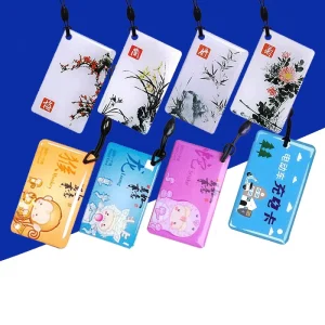 Social Media NFC Keychain Epoxy Resin Smart Card Hang Tag