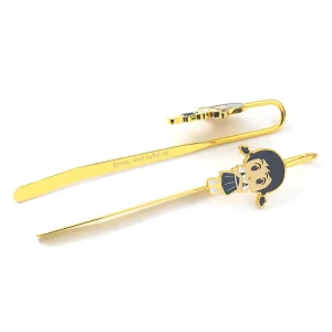 Soft Enamel Cartoon Girl Custom Metal Steel Iron Golden Bookmark Clip
