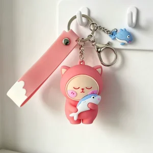 Soft PVC Keyring 2D 3D Cartoon Character Key Holder Chain