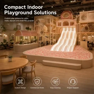 Soft Play Indoor Playground Candy Castle Spiral Tube Slide Climb Ramp Ball Pit CE ASTM Certified FEC Operator