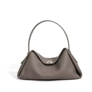 Soft Top Grain Cowhide Leather Hobo Bag Women Matcha Green Shoulder Underarm Purse Adjustable Strap