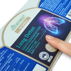 Soft Touch Matte Finish Label Logo Waterproof Packaging Cosmetic Label Stickers for Health Supplements Personal Care