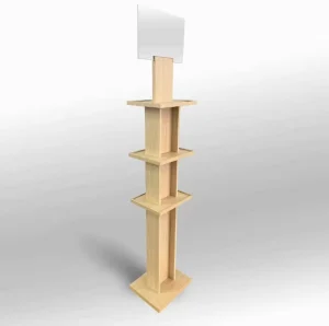 Solid Wood Floor Standing Product Display Stand Multi layer Retail Store Supermarket Display Rack Factory Custom