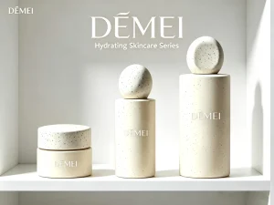 Speckled PCR Plastic Cosmetic Packaging Set Matte Skincare Bottle & Cream Jar Silk Screen Printed