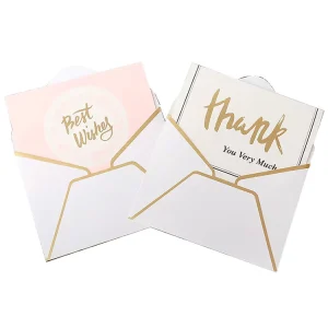 Spot Creative Greeting Card with Simple Birthday Wishes Bronzed Christmas Flowers and Personalizable Message Cards