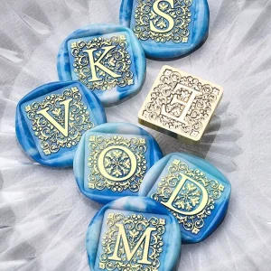 Square Patterned 26-Letter English Alphabet Wax Seal Stamp Head