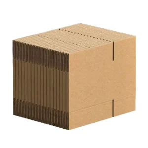 Square custom logo design corrugated cardboard packaging box suitable for cosmetics with customizable printing