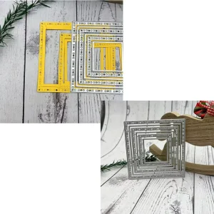 Square-edged Carbon Steel Die-Cutting Template Geometry Design for Parent-child Crafts DIY Hardware Etching Hollow-Out Crafts