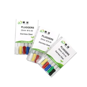 Stainless Steel Endodontic Plugger Files Manual Root Canal File Instruments 15-40# Assorted Sizes CE