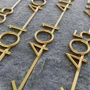 Stainless Steel Exquisite Letters Custom 3D Characters for Corporate Reception Wall Non Illuminated 1 Year Warranty