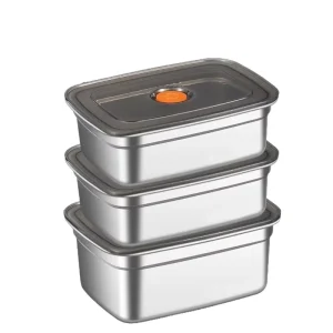 Stainless Steel Lunch Box Sealed Lid Food Grade Thick Lining Multi Purpose Rectangular Design Eco Friendly Dishwasher Safe 0 1L