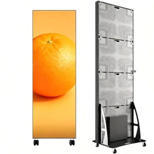 Standing LED Poster Display 8K HDR10+ P1.86 1000cd Brightness Adobe RGB 98% Custom Advertising Display