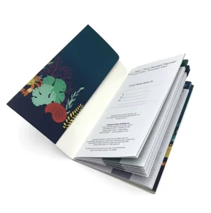 Stationery Printing for Illustrated Ocean Themed Planners Matte Cover Saddle Stitching Custom Logo Graphic Design