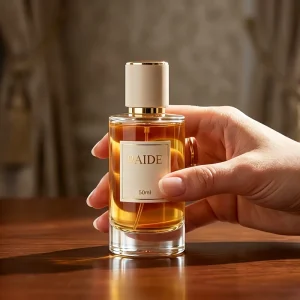 Stock Cylindrical Transparent Perfume Glass Bottle 30ml 50ml 100ml Empty Perfume Glass Bottle with White Cap