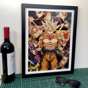 Stock Factory Direct 3D Japanese Anime Theme Motion Poster DBZ 3D Changing Flips Lenticular Motion Decor Poster 30x40cm