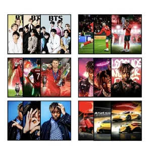 Stock Hot Selling Famous Stars 3D Lenticular Poster With Motion Flip Effect Changing Picture Home Decor Anime 3D Wall Poster