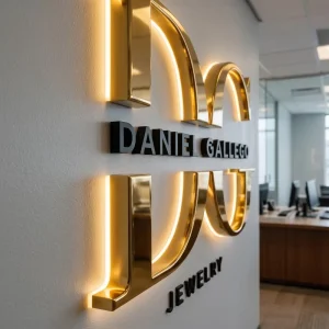 Storefront Brand Stainless Steel Customized Backlit LED Business Sign Custom Illuminated Logo Signs