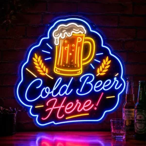 Storefront LED Logo Sign for Beer Shop Window Display Commercial Business Promotion Lighting