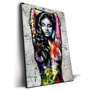Street Pop Art Canvas Prints for Living Room Wall Decoration Digital Printing Portrait in Oil Medium Graffiti Style Poster
