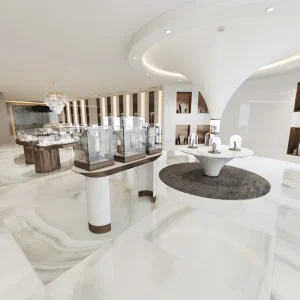 Sundo Custom High-end Modern Jewellery Store Counter Design Jewelry Display Cabinet for Jewelry Store Design Showcase