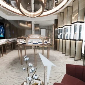 Sundo Jewelry Showcase Custom Jewelry Shop Furniture Jewellery Display Cabinet 3d Design for Jewelry Store