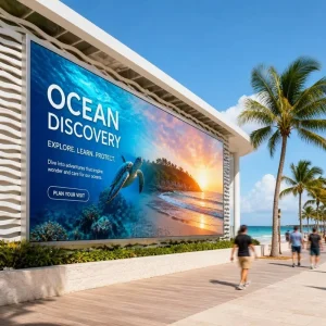 Sunlight Readable Outdoor LED Display P6.25 5500nit IP65 Digital Zoo Garden Park Attraction Signage