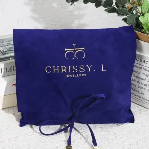 Super Soft Velvet Envelope Jewelry Box Packaging Bag With Tie Custom Logo Printed Gift Hair Perfume Storage Velvet Pouch