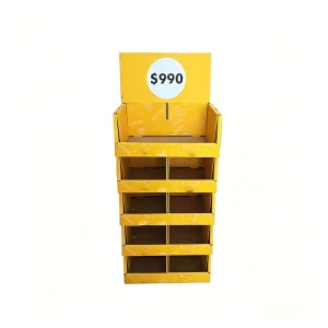 Supermarket Retail Stackable Cardboard Floor Display Stand Quick Installation for Food Drink Candy Snack