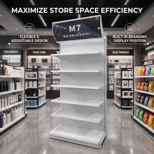 Supermarket Shelf Display Manufacturer Custom-made Q235 Cold-rolled Steel Pegboard Racks 5-tier Single-sided Shelves for Toy