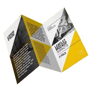 Support Customization Various Fonts Colorful Folded Leaflet Brochure Book Printing